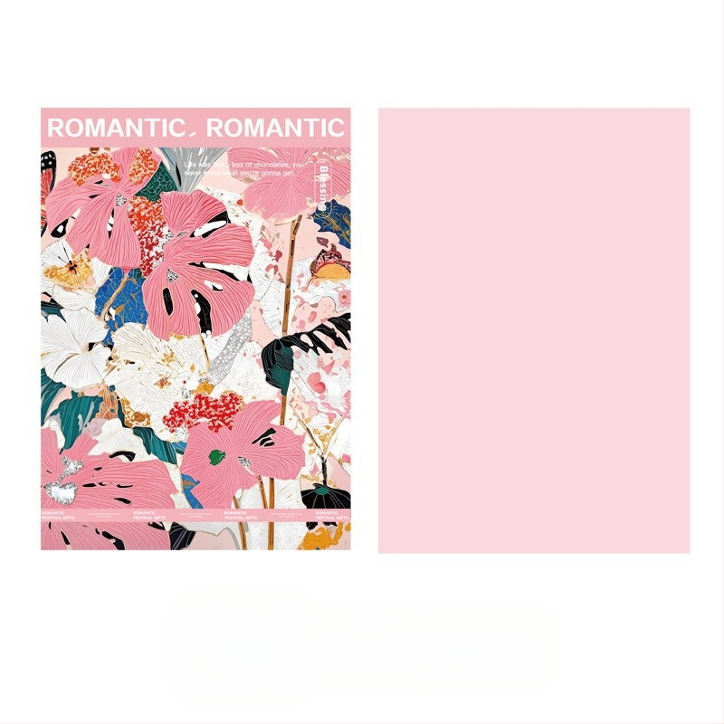 Фестивал Моди, опаковъчна хартия с щампа от цветя, опаковъчна хартия с цветя, подаръчна крафт хартия, ръчно изработена опаковъчна хартия „Направи си сам“