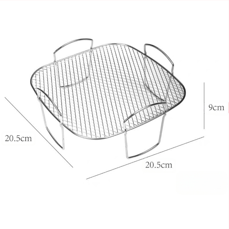 Tehase 304 ruudukujuline kuivatusrest toidukvaliteediga roostevabast terasest traadist kuivatusrest, suur õhufritüüri grill, hulgimüük