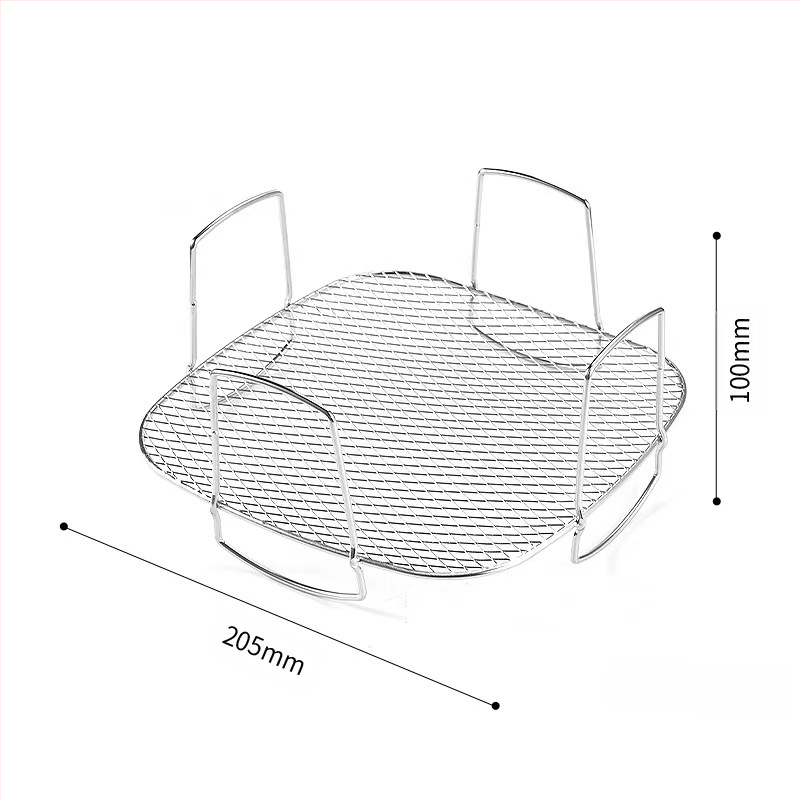 Tehase 304 ruudukujuline kuivatusrest toidukvaliteediga roostevabast terasest traadist kuivatusrest, suur õhufritüüri grill, hulgimüük