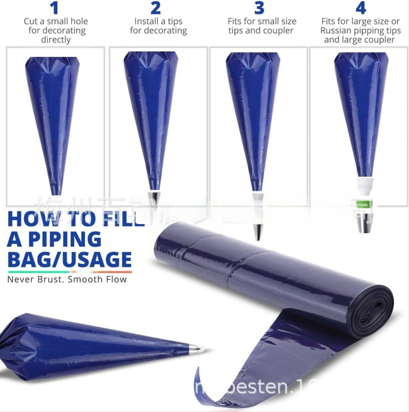 Amazoni 50-osaline sinine rullkott 25*52cm ühekordne torustiku kott paksendatud kreemikott