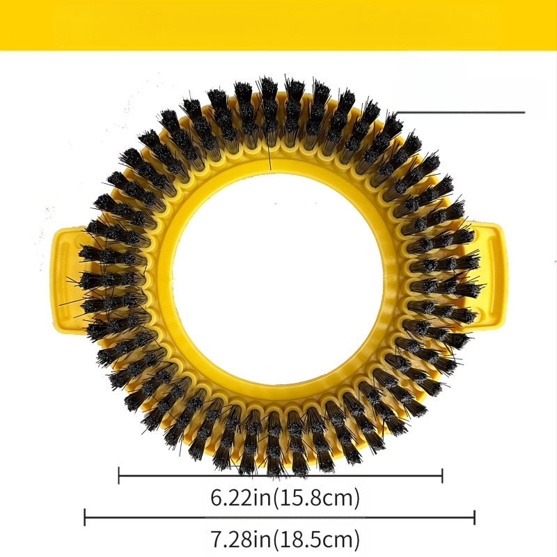 Apvalus universalus šluostės antgalis, pakeičiantis grindų šepetį, buitinį grindų šepetį, šluosčių priedus, valymo šepetys, besisukantis šluostės antgalis