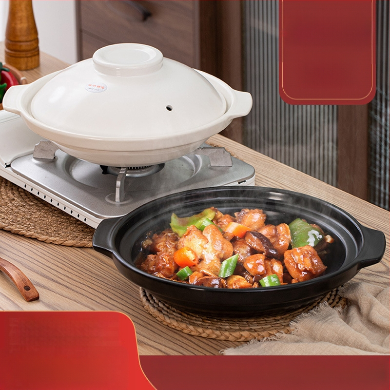 „XYF“ keraminis didelis troškintuvas, ypač seklus, žuvies galvos dujinės viryklės troškintuvas, komercinis, mažas, plokščiadugnis, didelis atsparumas