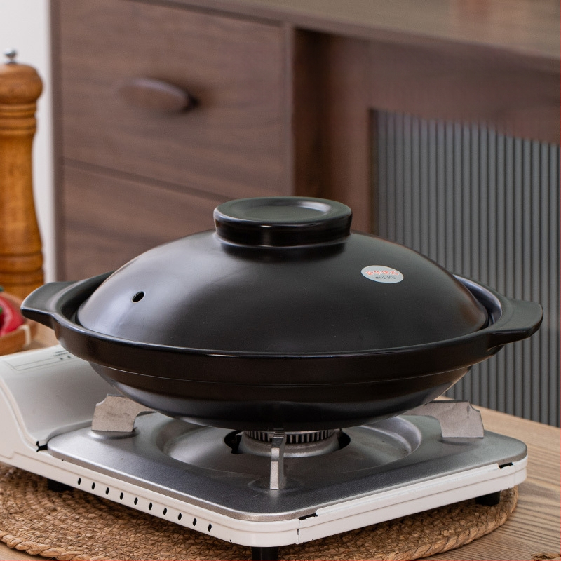 „XYF“ keraminis didelis troškintuvas, ypač seklus, žuvies galvos dujinės viryklės troškintuvas, komercinis, mažas, plokščiadugnis, didelis atsparumas