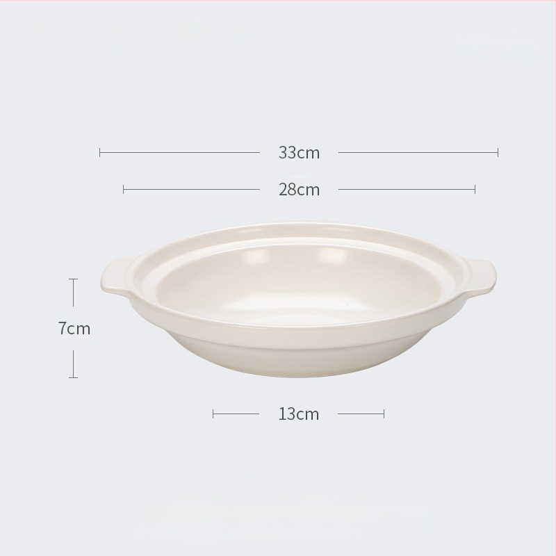 „XYF“ keraminis didelis troškintuvas, ypač seklus, žuvies galvos dujinės viryklės troškintuvas, komercinis, mažas, plokščiadugnis, didelis atsparumas