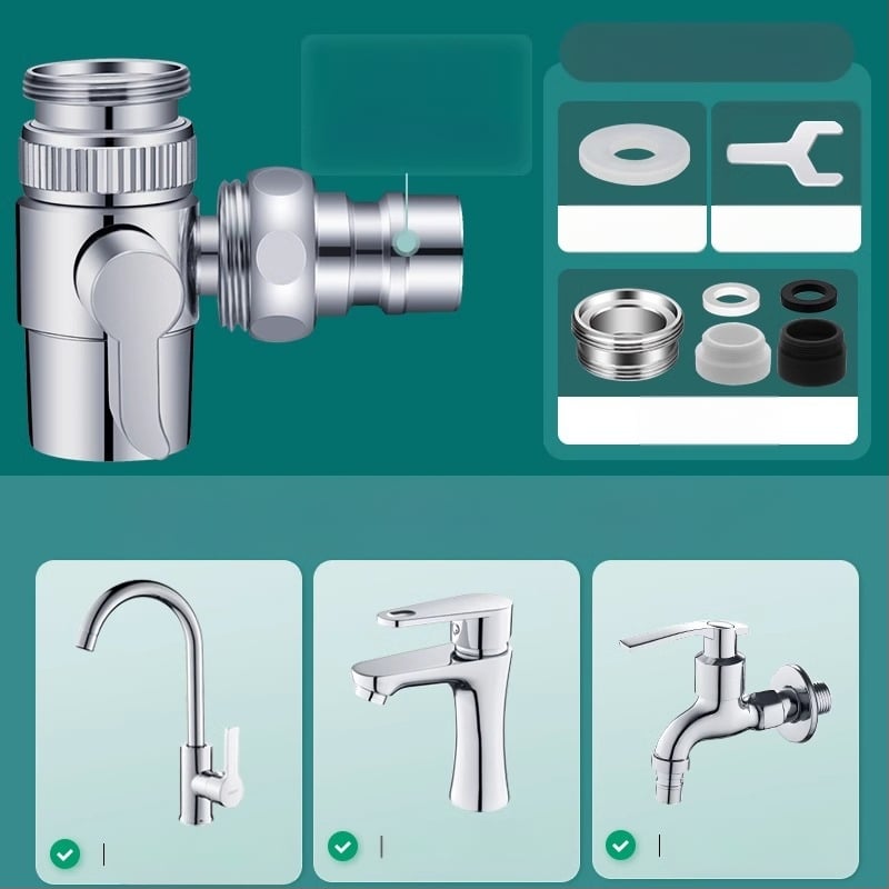Vodovodný konektor One-to-Two, kuchynské umývadlo, práčka, prívod vody, port na pripojenie potrubia, rozdeľovač vody, môžu používať tisíce kvetov