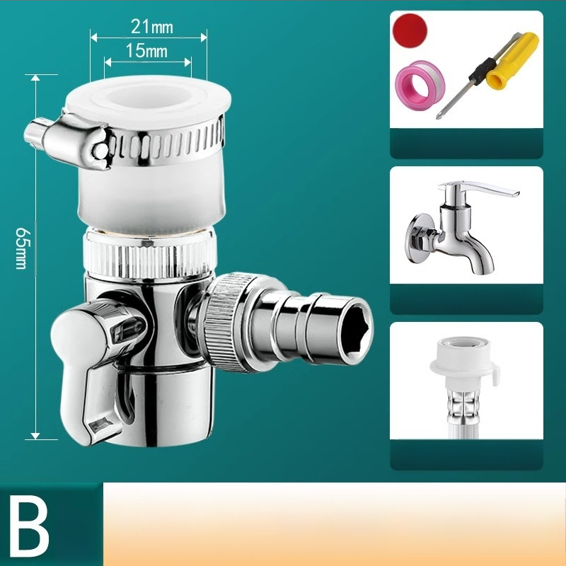 Vodovodný konektor One-to-Two, kuchynské umývadlo, práčka, prívod vody, port na pripojenie potrubia, rozdeľovač vody, môžu používať tisíce kvetov