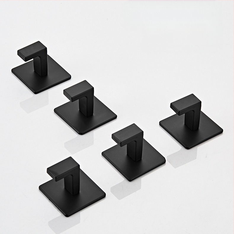 Juodas, be perforatorių, paprastas drabužių kabliukas, vonios kambario kombinuotas, vieno kabliuko, sieninis drabužių pakabukas, paltų kabliukas, rankšluosčių kabliukas