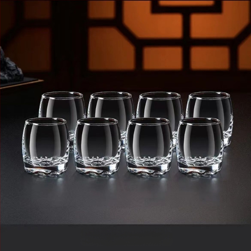 Zaļā ābola augstas kvalitātes dzērienu glāžu komplekts, komerciāls, bezsvina stikls, caurspīdīgs, mazs, radošs, mājas, pusotrs, stipro alkoholisko dzērienu glāze