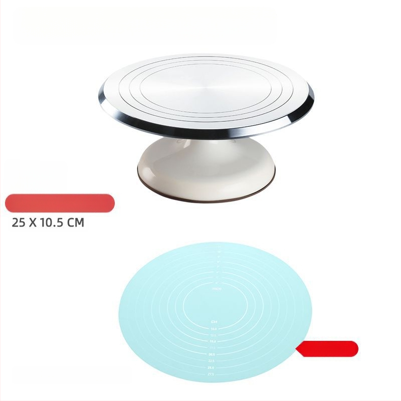 Torto kepimo stalo kepimo įrankių rinkinys, aliuminio lydinio padėklas, besisukantis tepinėlis, buitinis komercinis dekoravimo kepimo stalas