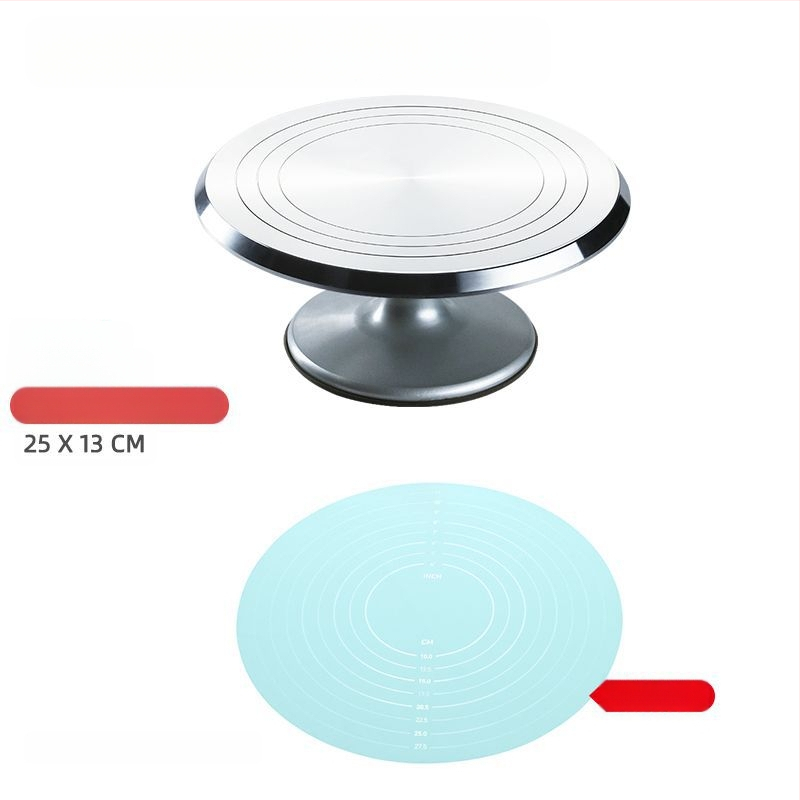 Torto kepimo stalo kepimo įrankių rinkinys, aliuminio lydinio padėklas, besisukantis tepinėlis, buitinis komercinis dekoravimo kepimo stalas