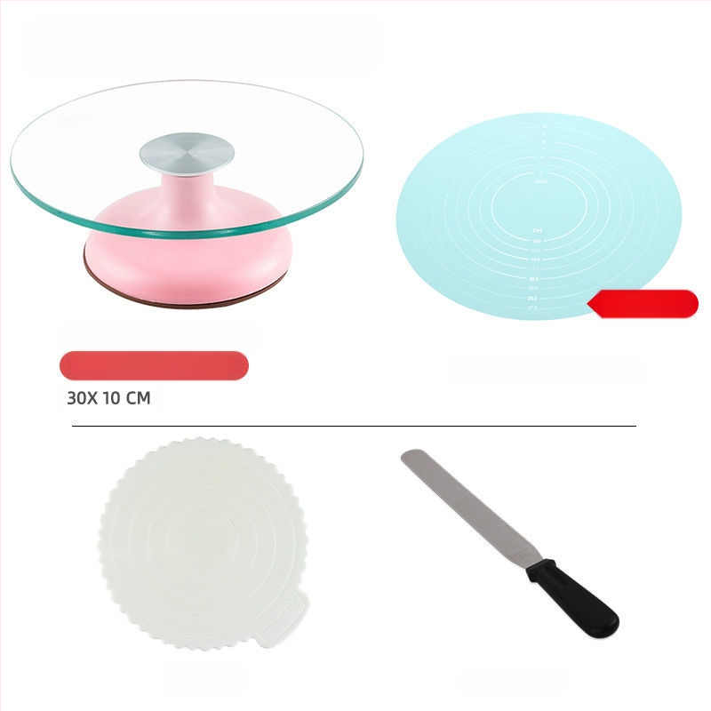 Torto kepimo stalo kepimo įrankių rinkinys, aliuminio lydinio padėklas, besisukantis tepinėlis, buitinis komercinis dekoravimo kepimo stalas