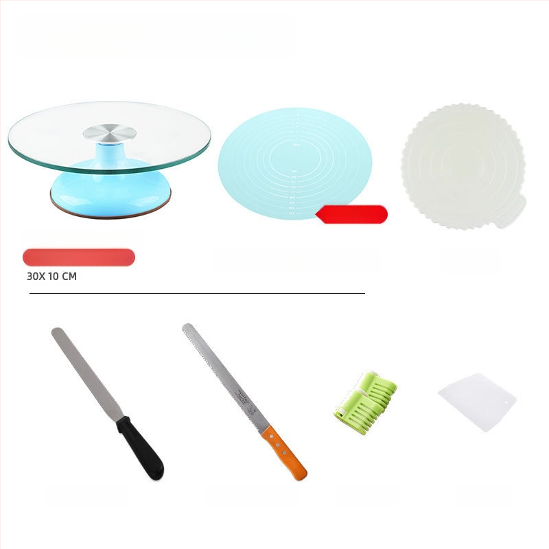 Torto kepimo stalo kepimo įrankių rinkinys, aliuminio lydinio padėklas, besisukantis tepinėlis, buitinis komercinis dekoravimo kepimo stalas