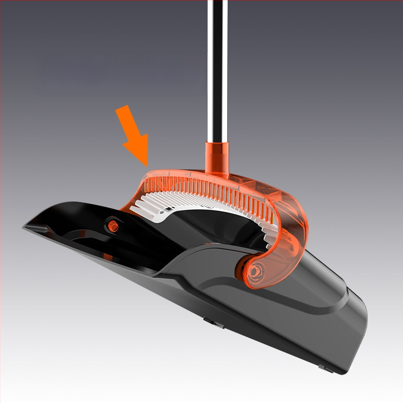 Užsienio prekybos praplatintas ir pastorintas sulankstomas šluotos ir šiukšliadėžės rinkinys valymui, kuris nesurenka plaukų, sulankstoma šluota