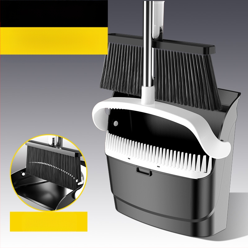 Užsienio prekybos praplatintas ir pastorintas sulankstomas šluotos ir šiukšliadėžės rinkinys valymui, kuris nesurenka plaukų, sulankstoma šluota