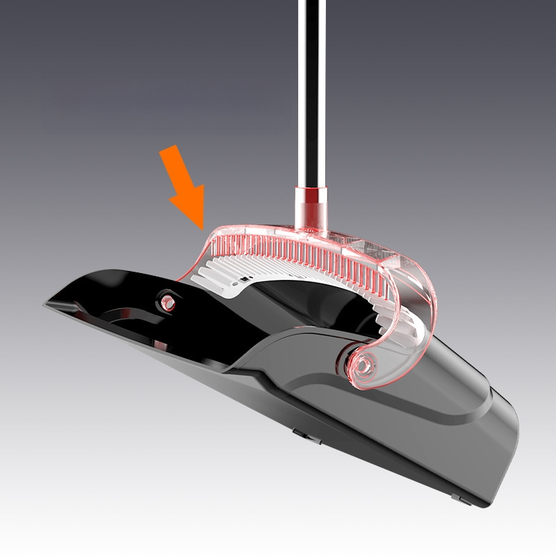 Užsienio prekybos praplatintas ir pastorintas sulankstomas šluotos ir šiukšliadėžės rinkinys valymui, kuris nesurenka plaukų, sulankstoma šluota