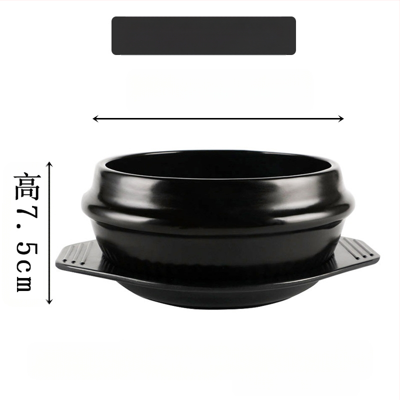 Kodumajapidamises kasutatav gaasipliit Korea stiilis kivipott Bibimbapi jaoks spetsiaalne kivipott kõrge temperatuuriga vastupidav keraamiline toiduvalmistamise suur kastme-supikauss vormiroog riisinuudlite komplekt