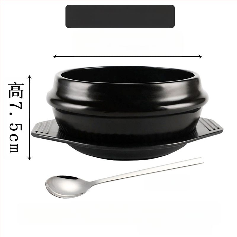 Kodumajapidamises kasutatav gaasipliit Korea stiilis kivipott Bibimbapi jaoks spetsiaalne kivipott kõrge temperatuuriga vastupidav keraamiline toiduvalmistamise suur kastme-supikauss vormiroog riisinuudlite komplekt