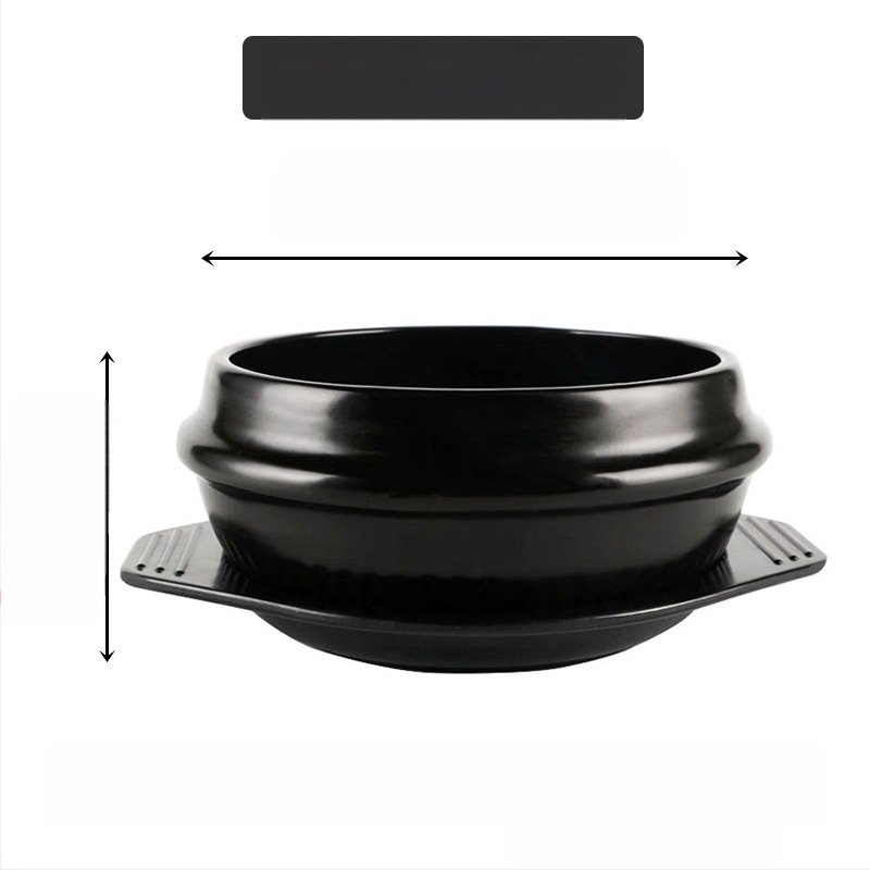 Kodumajapidamises kasutatav gaasipliit Korea stiilis kivipott Bibimbapi jaoks spetsiaalne kivipott kõrge temperatuuriga vastupidav keraamiline toiduvalmistamise suur kastme-supikauss vormiroog riisinuudlite komplekt