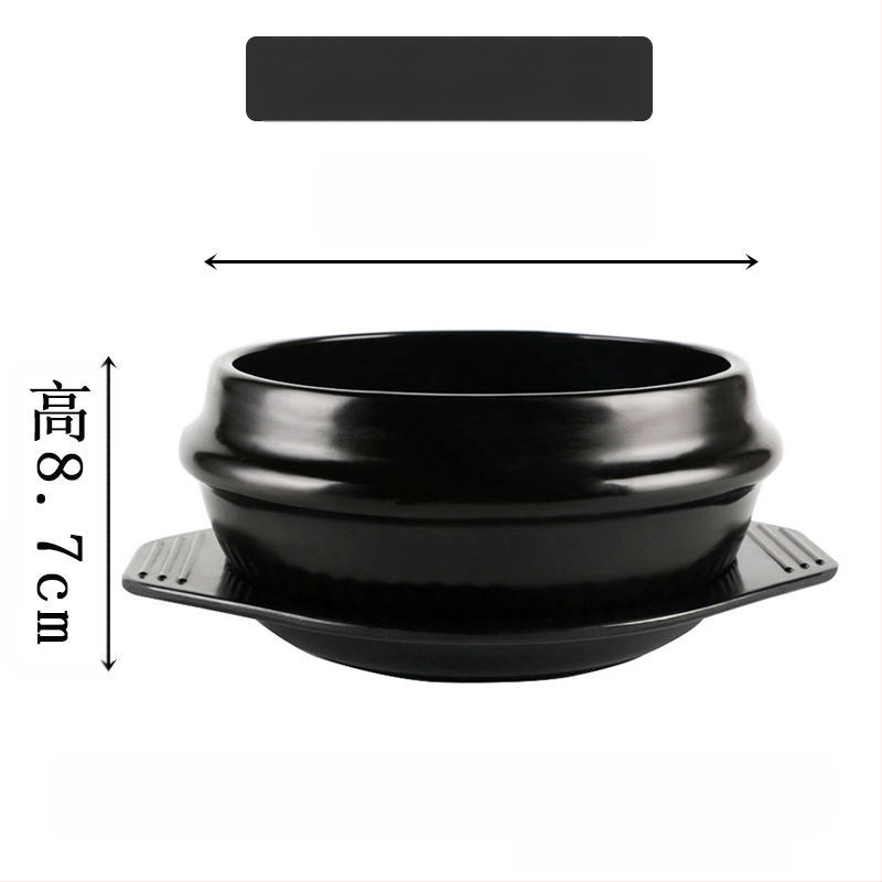 Kodumajapidamises kasutatav gaasipliit Korea stiilis kivipott Bibimbapi jaoks spetsiaalne kivipott kõrge temperatuuriga vastupidav keraamiline toiduvalmistamise suur kastme-supikauss vormiroog riisinuudlite komplekt