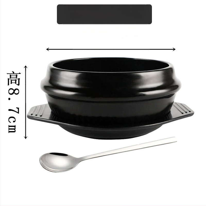 Kodumajapidamises kasutatav gaasipliit Korea stiilis kivipott Bibimbapi jaoks spetsiaalne kivipott kõrge temperatuuriga vastupidav keraamiline toiduvalmistamise suur kastme-supikauss vormiroog riisinuudlite komplekt