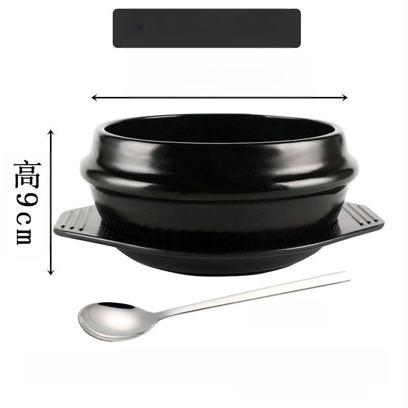 Kodumajapidamises kasutatav gaasipliit Korea stiilis kivipott Bibimbapi jaoks spetsiaalne kivipott kõrge temperatuuriga vastupidav keraamiline toiduvalmistamise suur kastme-supikauss vormiroog riisinuudlite komplekt