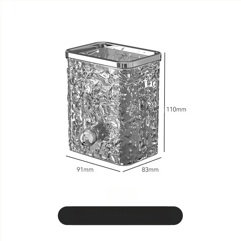 Кутия за съхранение с ледников мотив, кутия за съхранение на козметика в банята, неперфорирана, безшевна, за стенен монтаж, поставка за съхранение на дребни вещи