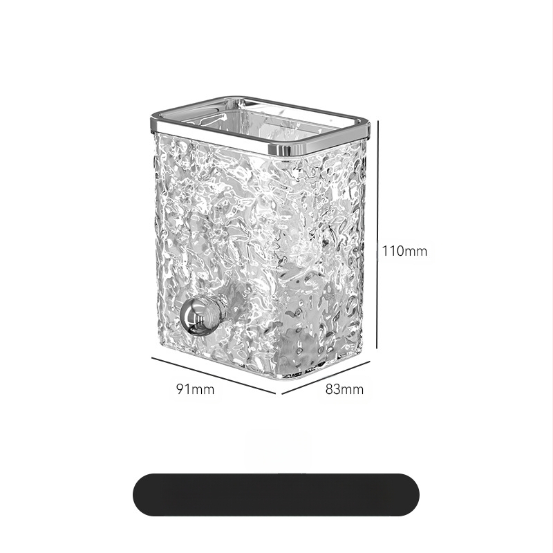 Кутия за съхранение с ледников мотив, кутия за съхранение на козметика в банята, неперфорирана, безшевна, за стенен монтаж, поставка за съхранение на дребни вещи