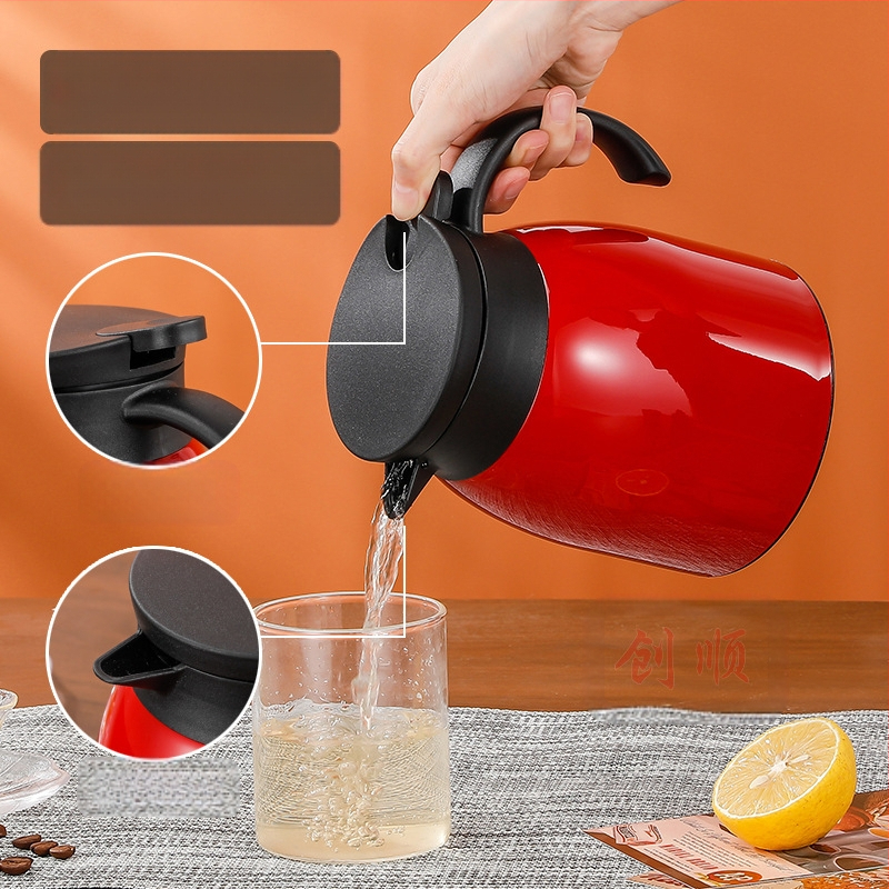 304 nerūdijančio plieno termosas su arbatos nutekėjimo kavos virduliu dvigubas vakuuminis virdulys 1,0 l termoso butelis viešbučio reikmenys