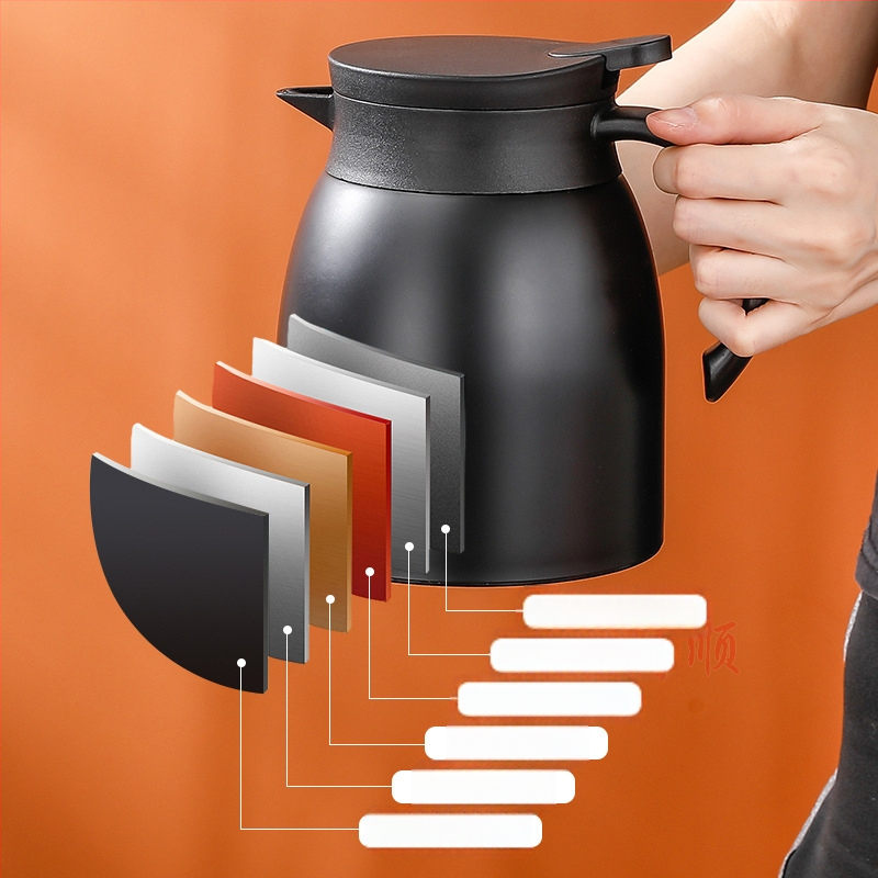304 nerūdijančio plieno termosas su arbatos nutekėjimo kavos virduliu dvigubas vakuuminis virdulys 1,0 l termoso butelis viešbučio reikmenys