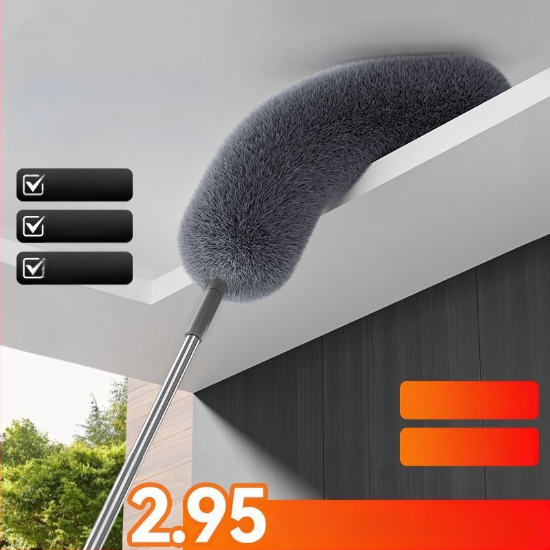 Dulkių šalinimas plunksnų šluostė dulkių šlavimo lazerinė dulkės elektrostatinis teleskopinis buitinis voratinklio lubų valymo artefaktas