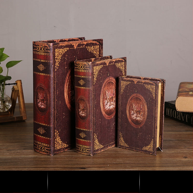 Vintage βιβλίο βιβλίο ψεύτικο βιβλίο αποθήκευση ταμείο μικρά στολίδια φως πολυτελή βιβλιοθήκη βιβλιοθήκη διακοσμήσεις βιβλίων