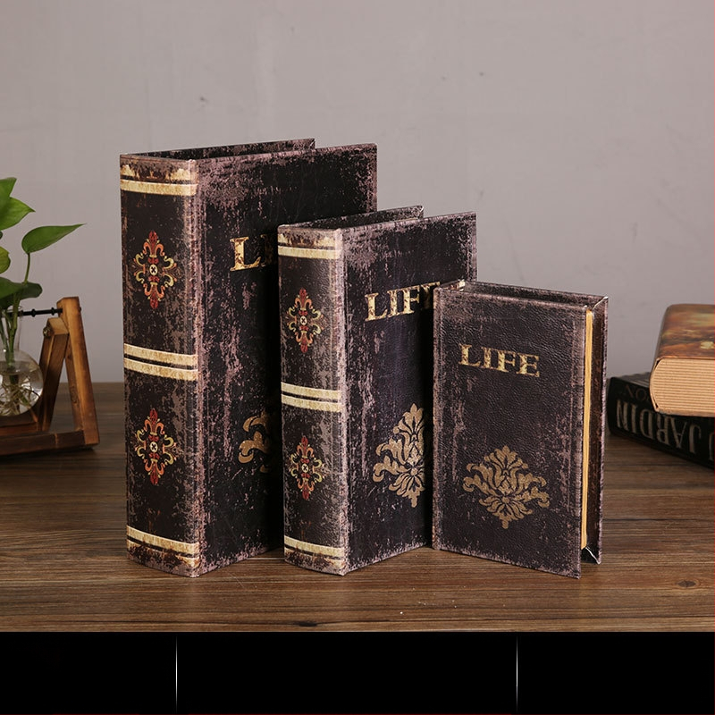 Vintage βιβλίο βιβλίο ψεύτικο βιβλίο αποθήκευση ταμείο μικρά στολίδια φως πολυτελή βιβλιοθήκη βιβλιοθήκη διακοσμήσεις βιβλίων