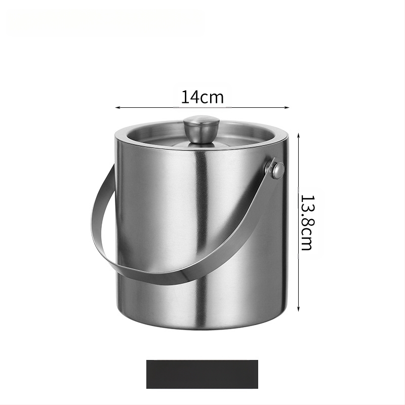 Кофа за лед от неръждаема стомана, кофа за лед, преносима кофа за бира, бар, KTV, изолация за бира и шампанско, кофа за лед, кофа от неръждаема стомана