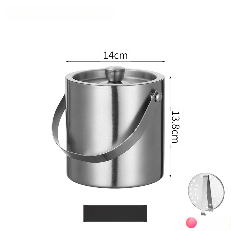 Кофа за лед от неръждаема стомана, кофа за лед, преносима кофа за бира, бар, KTV, изолация за бира и шампанско, кофа за лед, кофа от неръждаема стомана