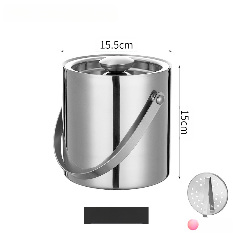 Кофа за лед от неръждаема стомана, кофа за лед, преносима кофа за бира, бар, KTV, изолация за бира и шампанско, кофа за лед, кофа от неръждаема стомана