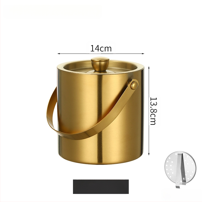 Кофа за лед от неръждаема стомана, кофа за лед, преносима кофа за бира, бар, KTV, изолация за бира и шампанско, кофа за лед, кофа от неръждаема стомана