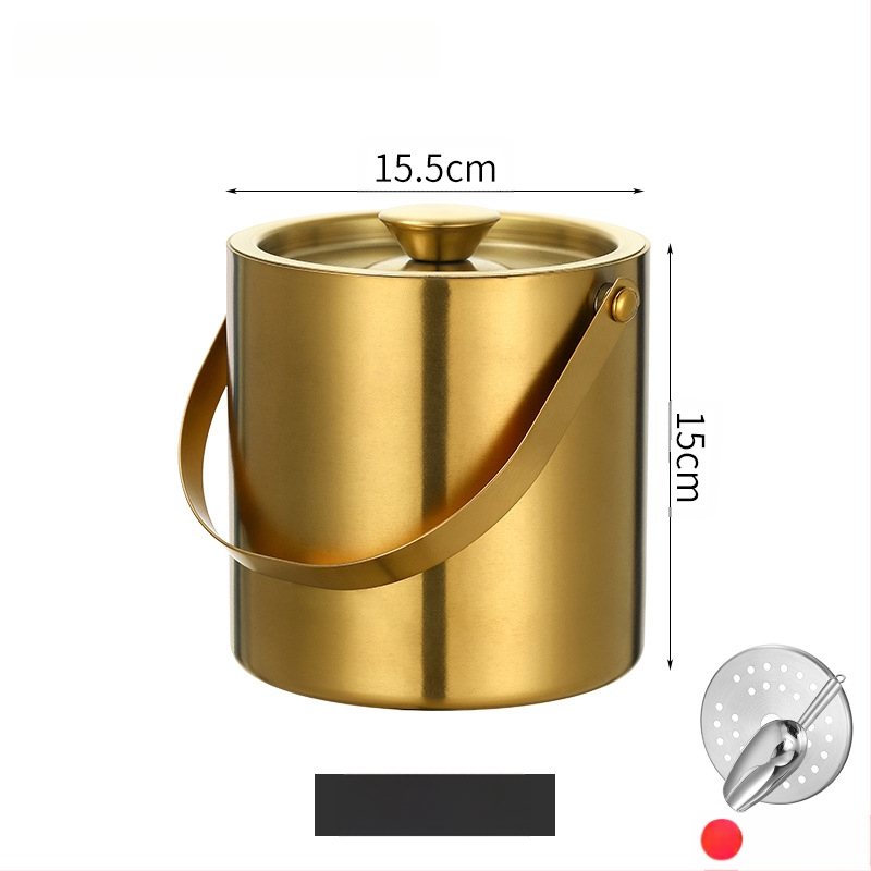 Кофа за лед от неръждаема стомана, кофа за лед, преносима кофа за бира, бар, KTV, изолация за бира и шампанско, кофа за лед, кофа от неръждаема стомана