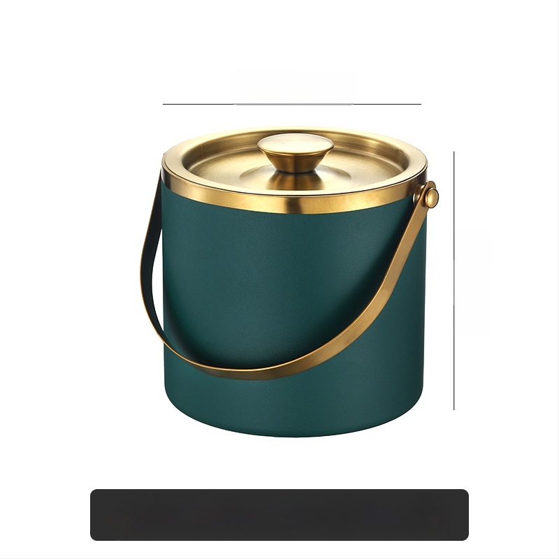 Кофа за лед от неръждаема стомана, кофа за лед, преносима кофа за бира, бар, KTV, изолация за бира и шампанско, кофа за лед, кофа от неръждаема стомана