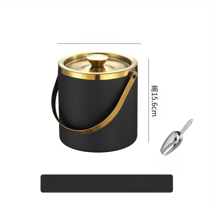 Кофа за лед от неръждаема стомана, кофа за лед, преносима кофа за бира, бар, KTV, изолация за бира и шампанско, кофа за лед, кофа от неръждаема стомана