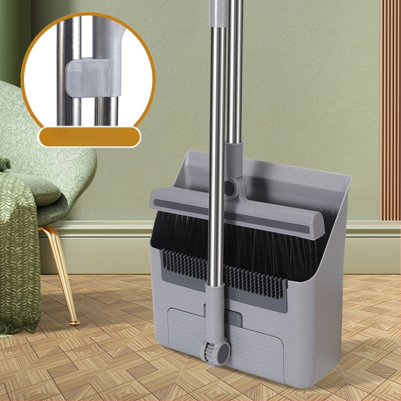 Magnetinė stora sulankstoma šluota, šiukšliadėžės rinkinys, kombinuotas buitinis grindų šepetys, trijų funkcijų, taupanti vietą