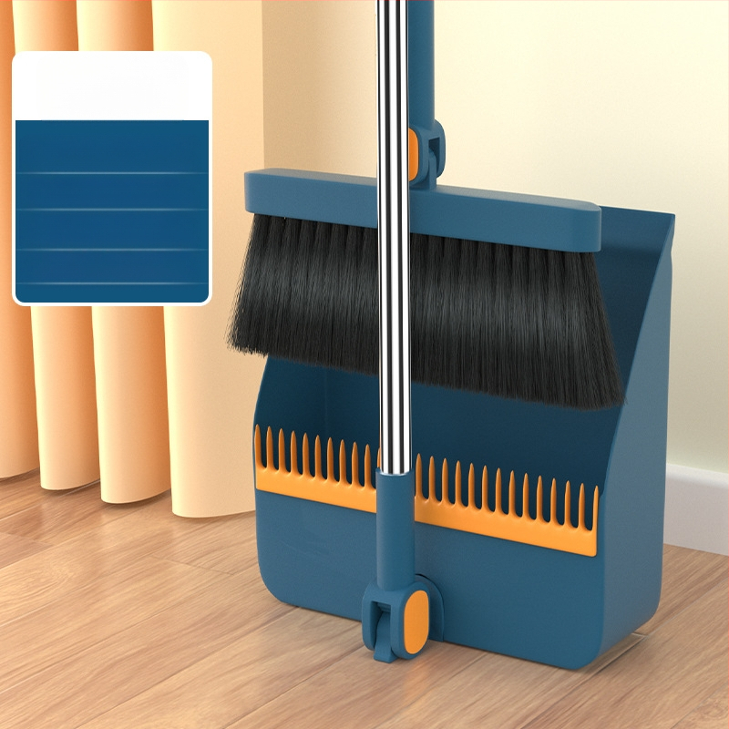 Magnetinė stora sulankstoma šluota, šiukšliadėžės rinkinys, kombinuotas buitinis grindų šepetys, trijų funkcijų, taupanti vietą