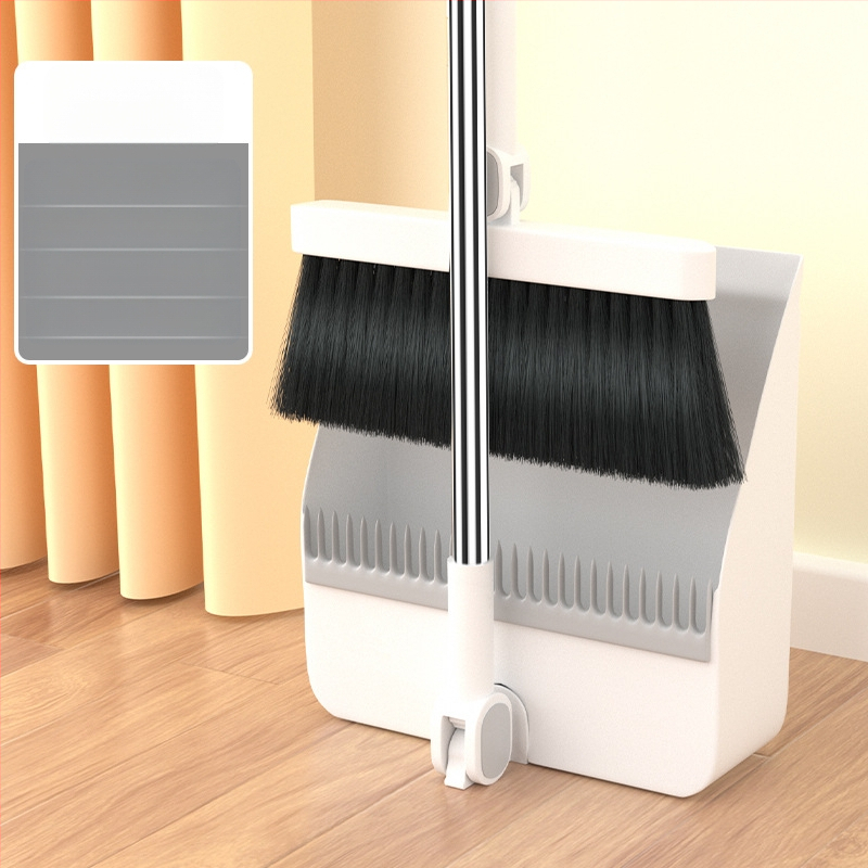 Magnetinė stora sulankstoma šluota, šiukšliadėžės rinkinys, kombinuotas buitinis grindų šepetys, trijų funkcijų, taupanti vietą