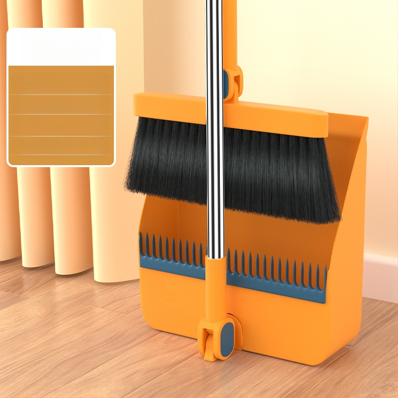 Magnetinė stora sulankstoma šluota, šiukšliadėžės rinkinys, kombinuotas buitinis grindų šepetys, trijų funkcijų, taupanti vietą