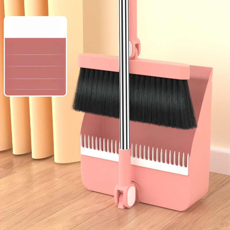 Magnetinė stora sulankstoma šluota, šiukšliadėžės rinkinys, kombinuotas buitinis grindų šepetys, trijų funkcijų, taupanti vietą