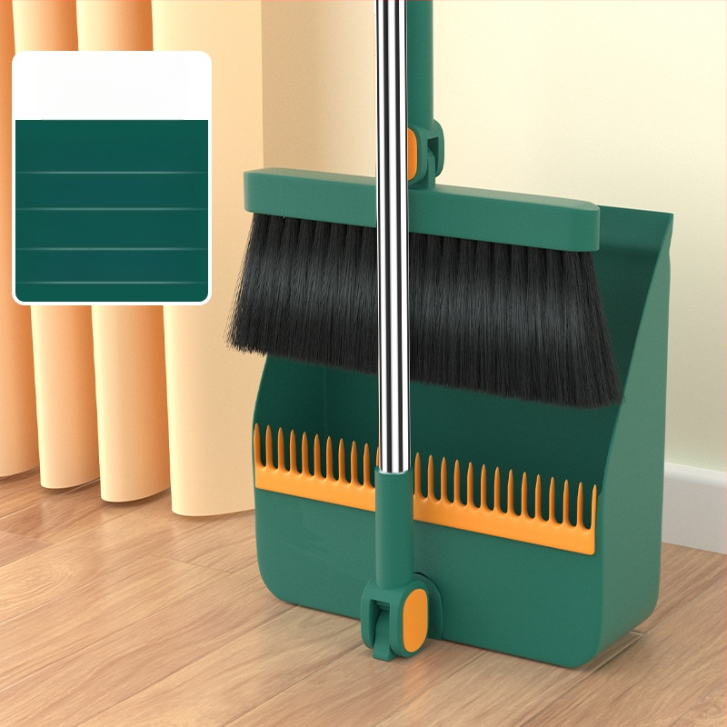 Magnetinė stora sulankstoma šluota, šiukšliadėžės rinkinys, kombinuotas buitinis grindų šepetys, trijų funkcijų, taupanti vietą