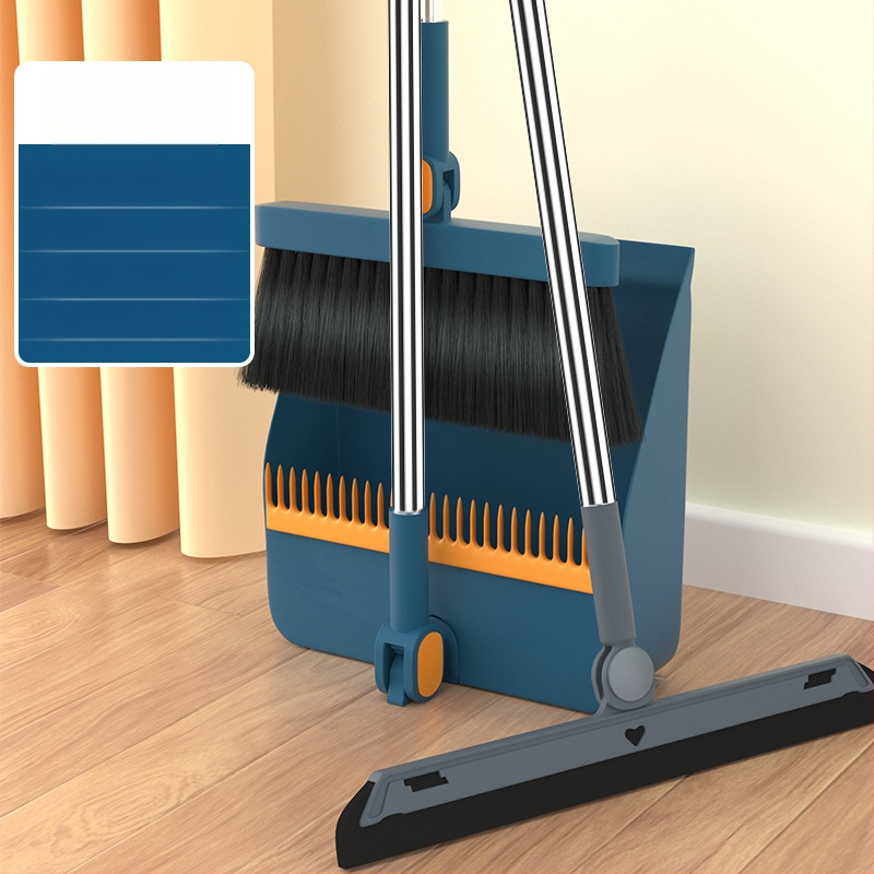 Magnetinė stora sulankstoma šluota, šiukšliadėžės rinkinys, kombinuotas buitinis grindų šepetys, trijų funkcijų, taupanti vietą