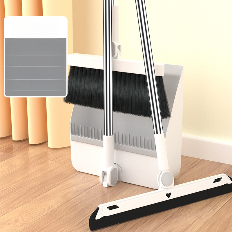 Magnetinė stora sulankstoma šluota, šiukšliadėžės rinkinys, kombinuotas buitinis grindų šepetys, trijų funkcijų, taupanti vietą