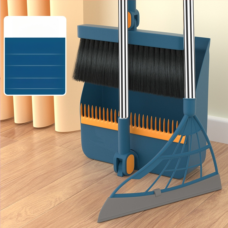 Magnetinė stora sulankstoma šluota, šiukšliadėžės rinkinys, kombinuotas buitinis grindų šepetys, trijų funkcijų, taupanti vietą