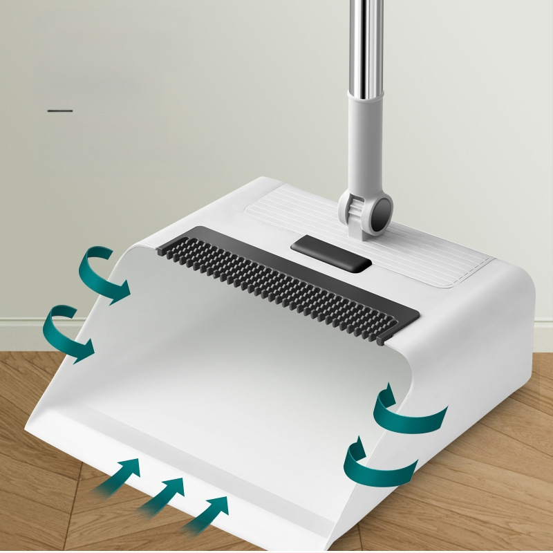 Magnetinė stora sulankstoma šluota, šiukšliadėžės rinkinys, kombinuotas buitinis grindų šepetys, trijų funkcijų, taupanti vietą