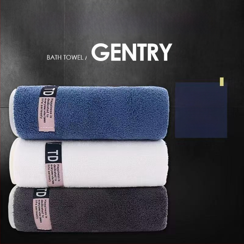 Ärimeeste täiskasvanutele mõeldud rätik, mustust ja juukseid mitteläbilaskev korallfliisist üliimav härrasmehe stiilis riidest sildiga suur käterätik